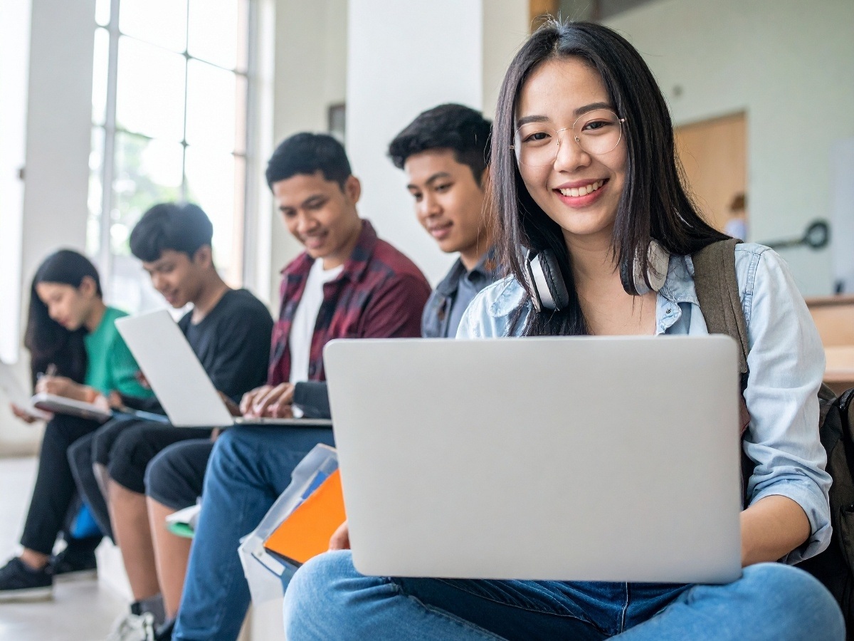 Students exploring higher education opportunities